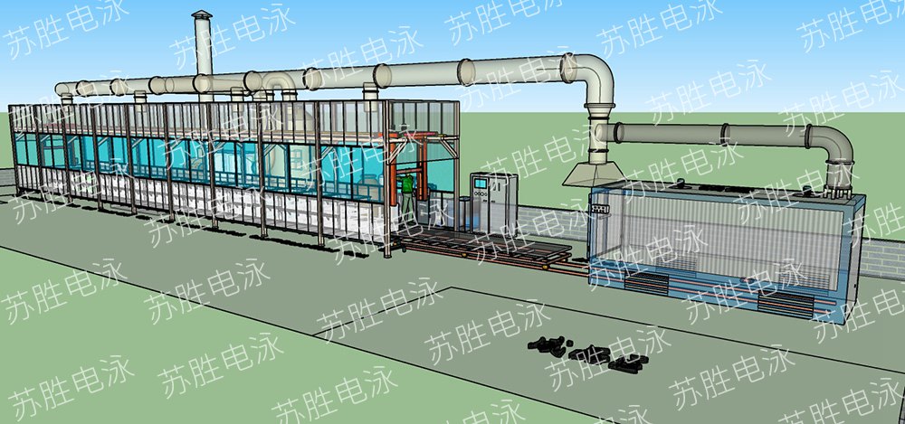 全自動(dòng)龍門(mén)式封閉式電泳涂裝流水線